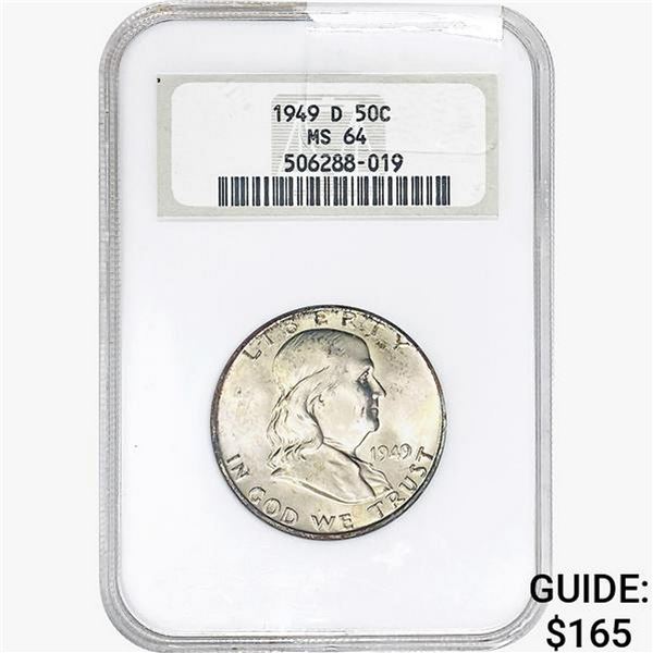 1949-D Franklin Half Dollar NGC MS64