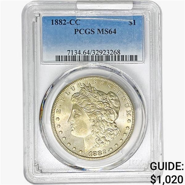 1882-CC Morgan Silver Dollar PCGS MS64