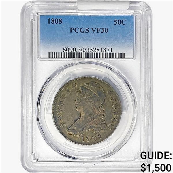 1808 Capped Bust Half Dollar PCGS VF30