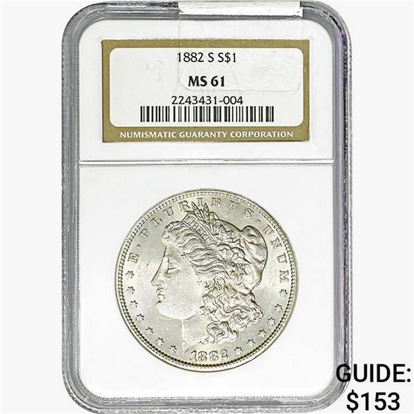 1882-S Morgan Silver Dollar NGC MS61