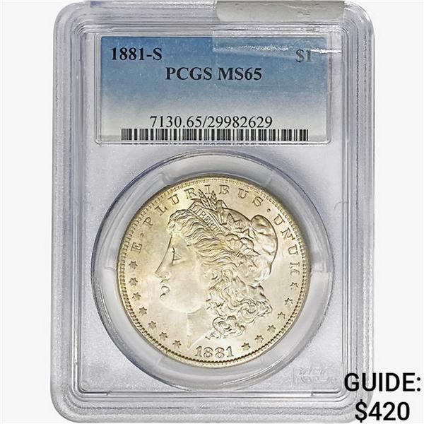1881-S Morgan Silver Dollar PCGS MS65