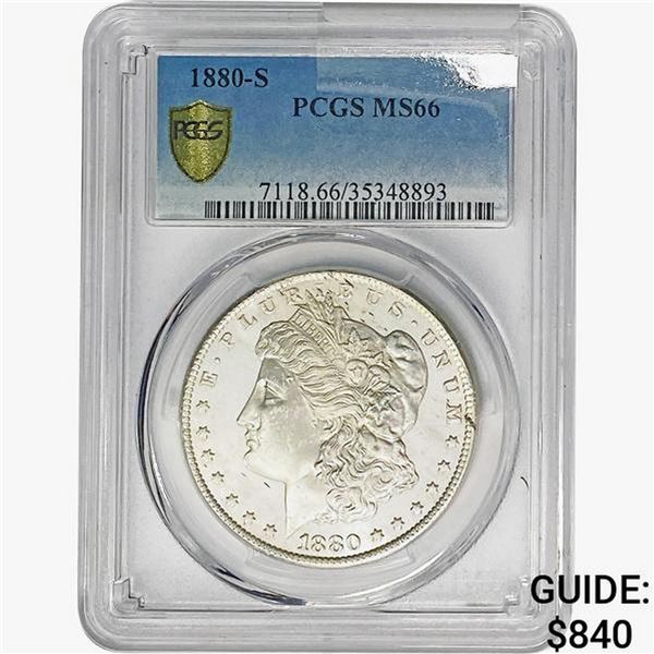 1880-S Morgan Silver Dollar PCGS MS66 PL