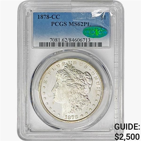 1878-CC Morgan Silver Dollar PCGS MS62 PL