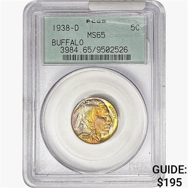 1938-D Buffalo Nickel PCGS MS65