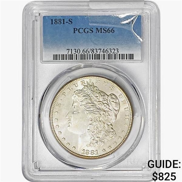 1881-S Morgan Silver Dollar PCGS MS66