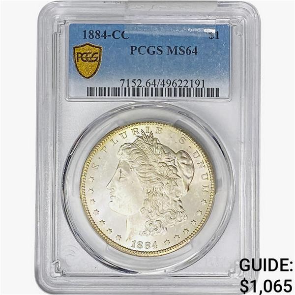 1884-CC Morgan Silver Dollar PCGS MS64