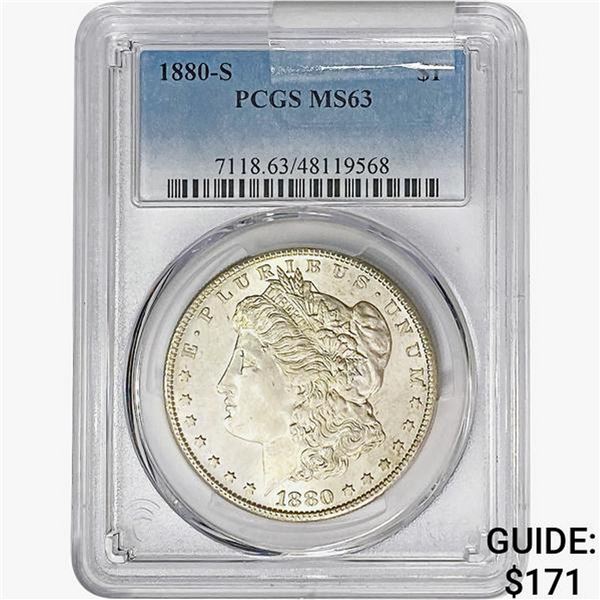 1880-S Morgan Silver Dollar PCGS MS63