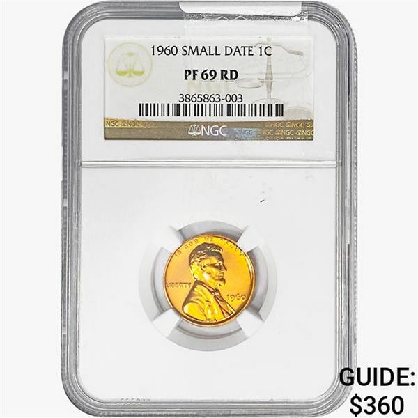 1960 "Small Date" Lincoln Memorial Cent NGC PF69 RD