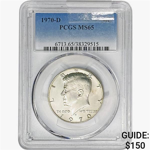 1970-D Kennedy Half Dollar PCGS MS65