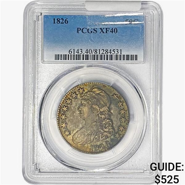1826 Capped Bust Half Dollar PCGS XF40
