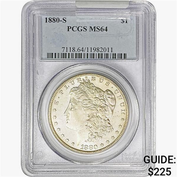 1880-S Morgan Silver Dollar PCGS MS64