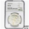 1923-D Silver Peace Dollar NGC AU58