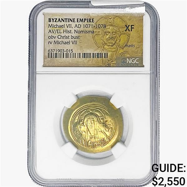 AD 1071-1078 Byzantine Empire, Michael VI, Christ bust NGC XF