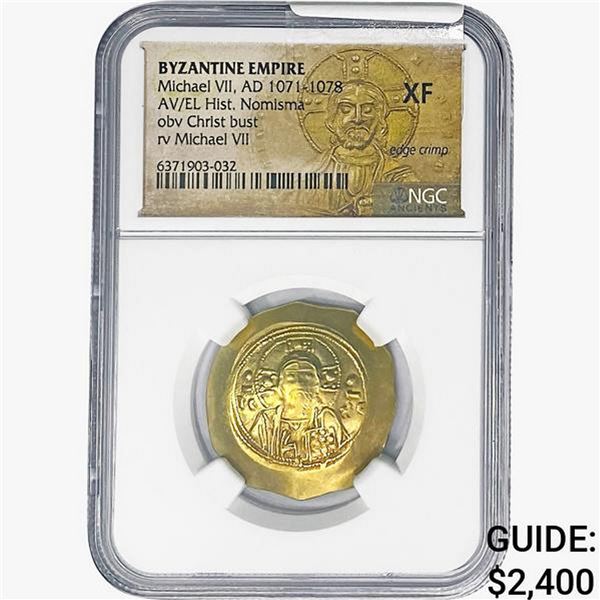 AD 1071-1078 Byzantine Empire, Michael VI, Christ bust NGC XF