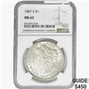 Image 1 : 1887-S Morgan Silver Dollar NGC MS62