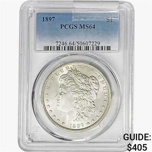 1897 Morgan Silver Dollar PCGS MS64