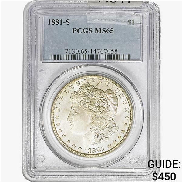 1881-S Morgan Silver Dollar PCGS MS65