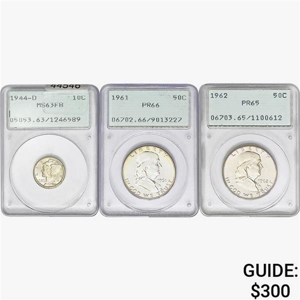 [3] 1944-1962  PCGS MS/PR63/65/66 FB