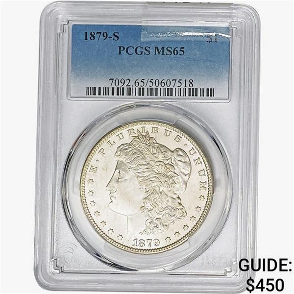 1879-S Morgan Silver Dollar PCGS MS65
