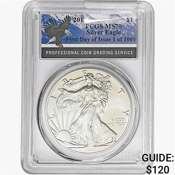 2017 Silver Eagle PCGS MS70