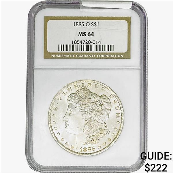 1885-O Morgan Silver Dollar NGC MS64