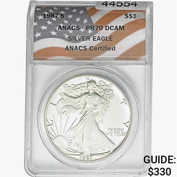 1987-S Silver Eagle ANACS PR70 DCAM