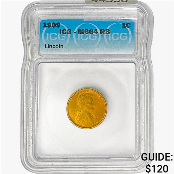 1909 Wheat Cent ICG MS64 RB