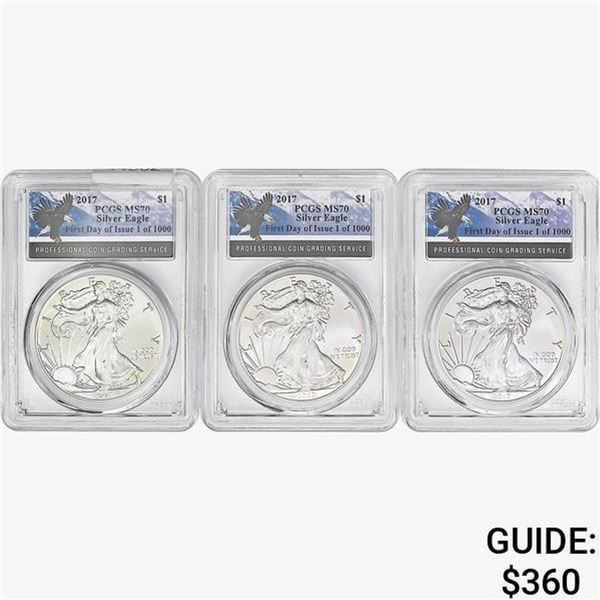 [3] 2017 Silver Eagle PCGS MS70