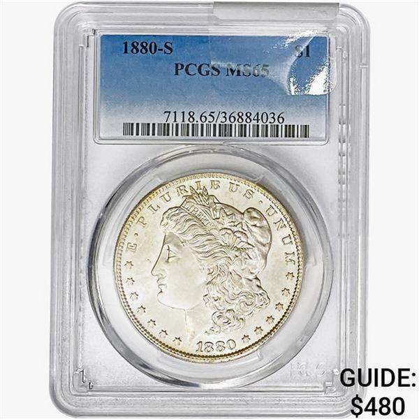 1880-S Morgan Silver Dollar PCGS MS65