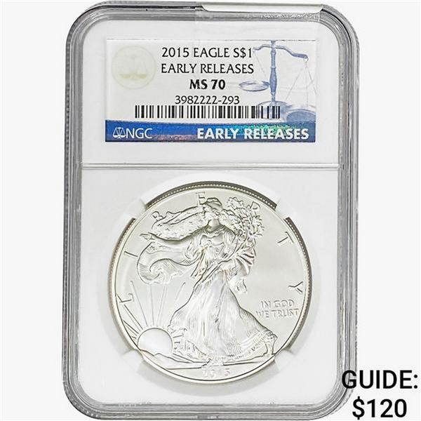 2015 Silver Eagle NGC MS70