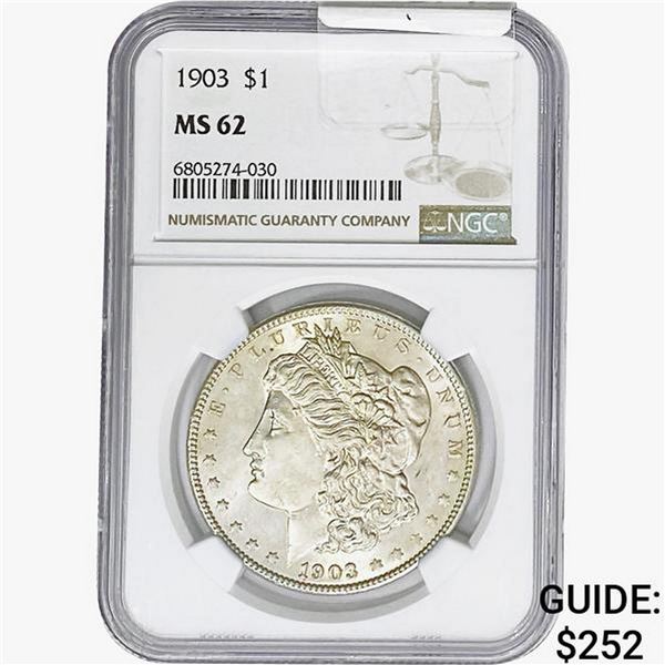 1903 Morgan Silver Dollar NGC MS62