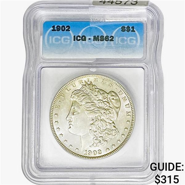 1902 Morgan Silver Dollar ICG MS62