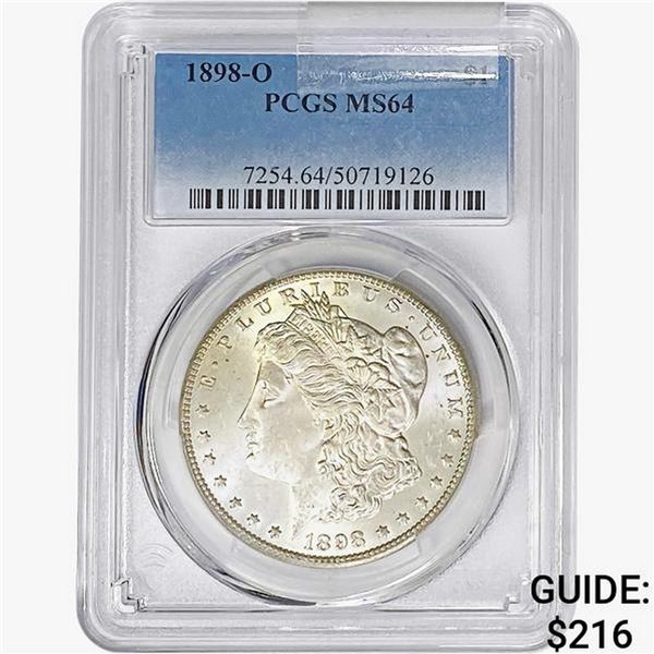 1898-O Morgan Silver Dollar PCGS MS64