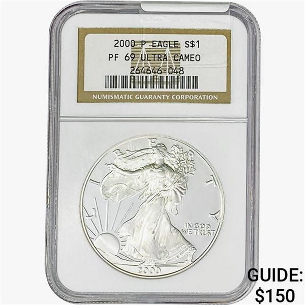 2000 Silver Eagle NGC PF69 ULTRA CAMEO