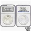 Image 1 : [2] 1986-2007 Silver Eagle NGC MS/PF68/69 ULTRA CAMEO