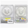 Image 2 : [2] 2011-2016 Silver Eagle ANACS/ICG MS/SP70