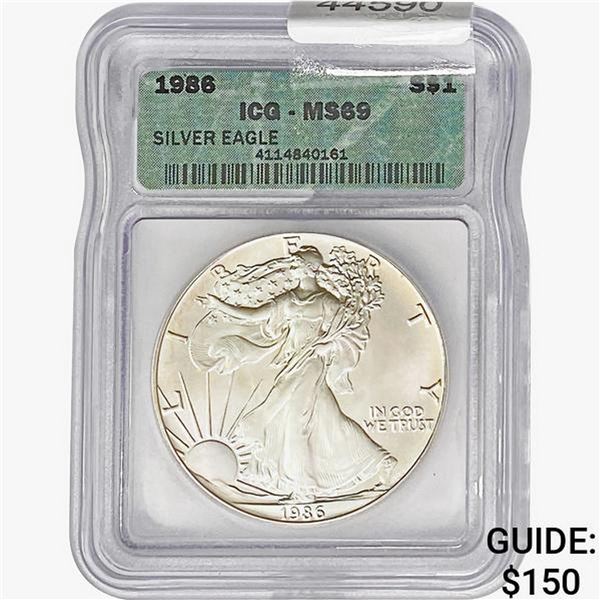 1986 Silver Eagle ICG MS69
