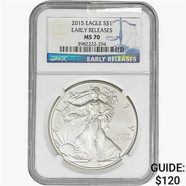 2015 Silver Eagle NGC MS70