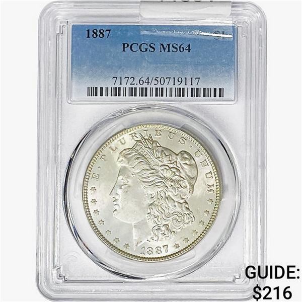 1887 Morgan Silver Dollar PCGS MS64