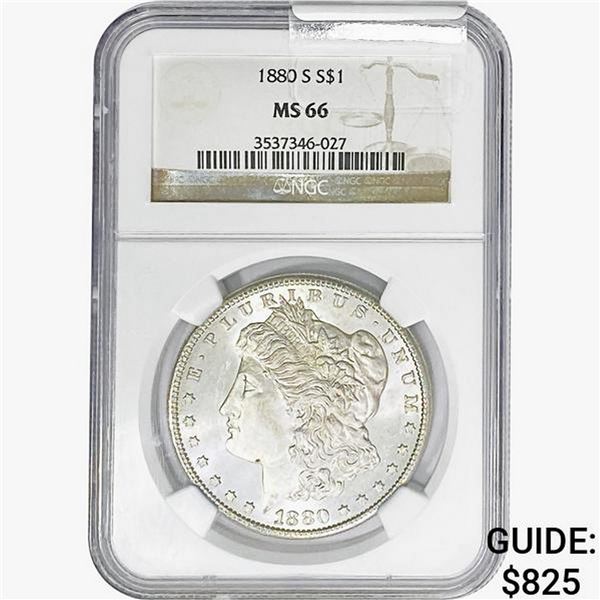 1880-S Morgan Silver Dollar NGC MS66