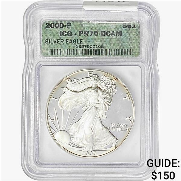 2000-P Silver Eagle ICG PR70 DCAM