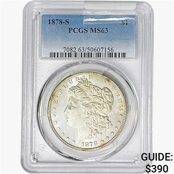 1878-S Morgan Silver Dollar PCGS MS63