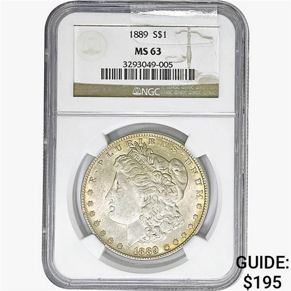1889 Morgan Silver Dollar NGC MS63