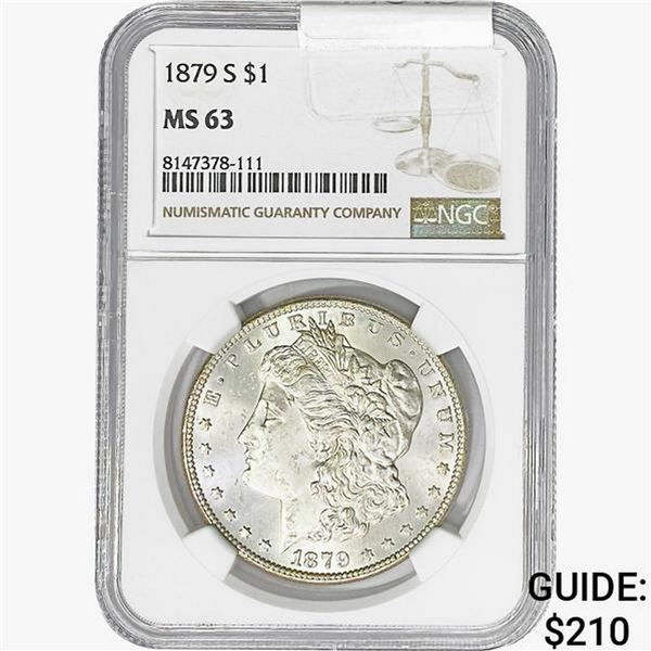 1879-S Morgan Silver Dollar NGC MS63