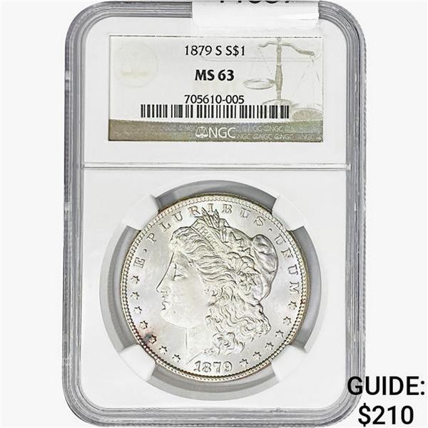 1879-S Morgan Silver Dollar NGC MS63