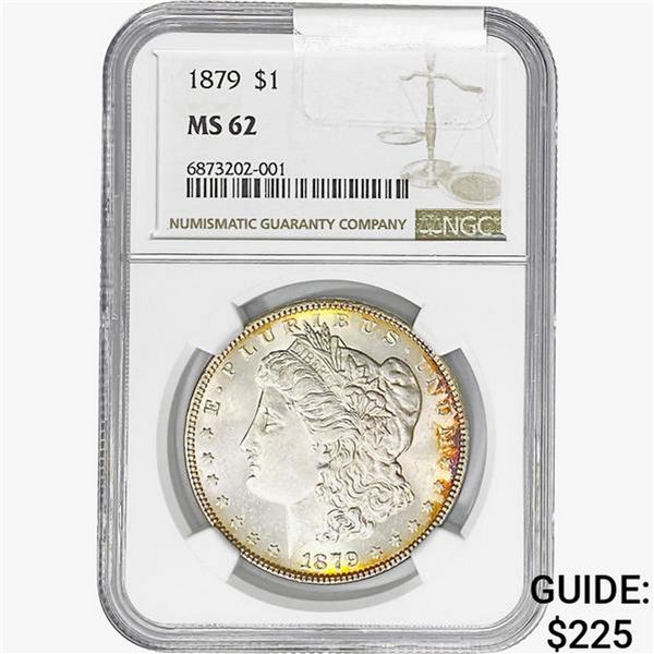 1879 Morgan Silver Dollar NGC MS62