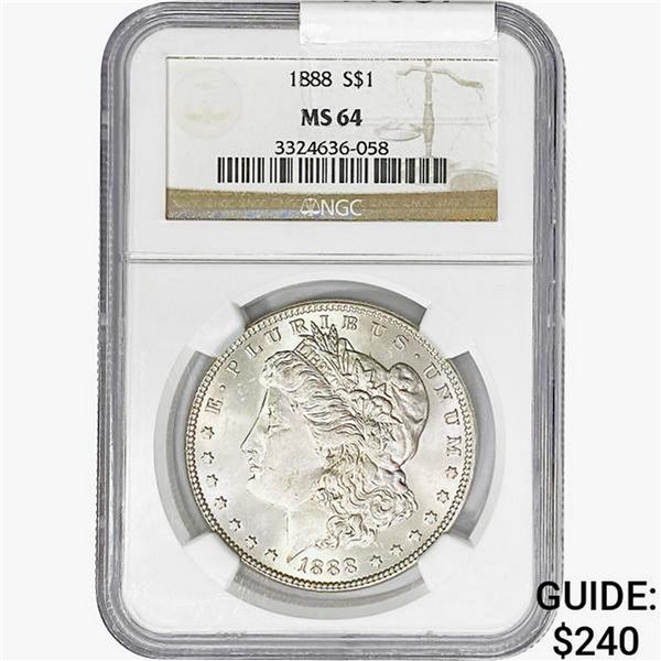 1888 Morgan Silver Dollar NGC MS64