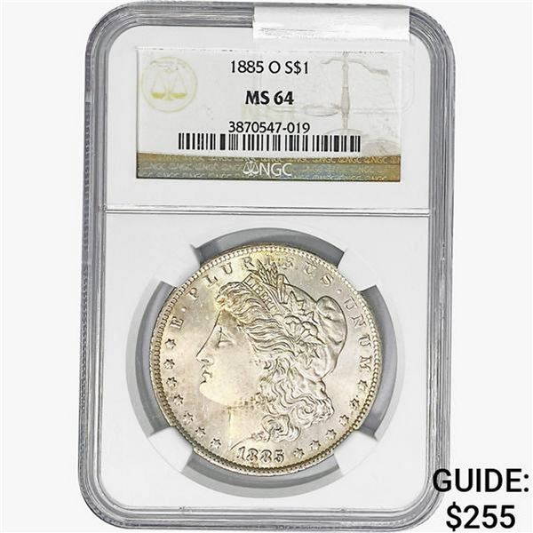 1885-O Morgan Silver Dollar NGC MS64
