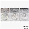 Image 1 : [3] 2001-2012 Various 1oz Silver Rounds ANACS MS/PR70 DCAM
