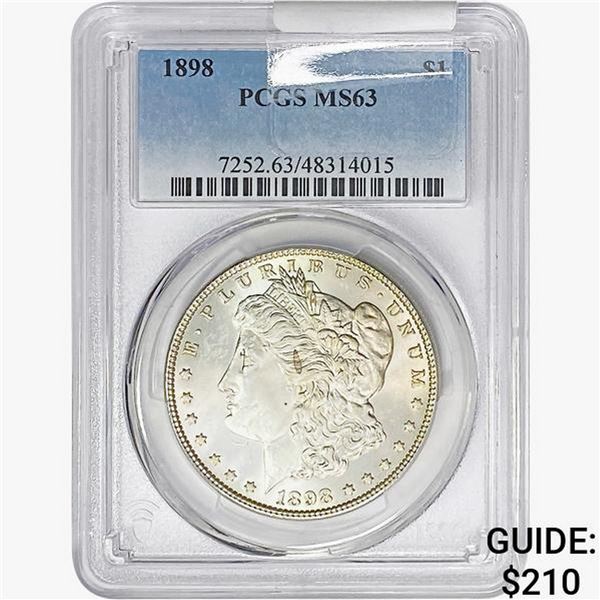1898 Morgan Silver Dollar PCGS MS63